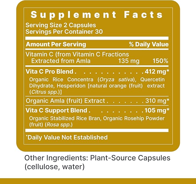 Premier Research Labs Vitamin C Supplement - Natural Vitamin C, Whole Food Vitamin C, Essential C Complex, Pure with Bioflavonoids & Organic Ingredients - 60 Vegetarian Capsules-Velvo Beauty