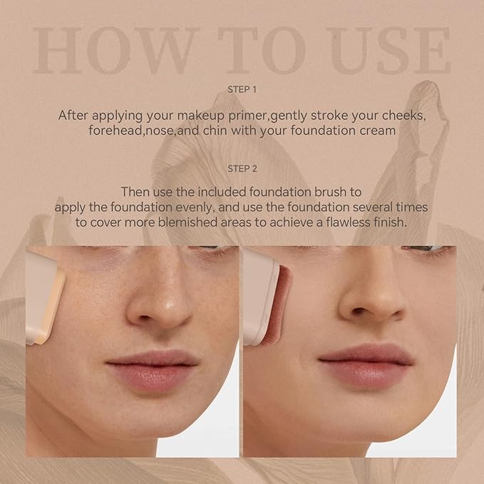 Foundation Stick, Multi-Use Foundation Stick Makeup with Built-In Foundation Brush, Lightweight Buildable Medium-to-Full Coverage, Longwear Contour Stick Foundation Face Stick, Natural Finish-Velvo Beauty