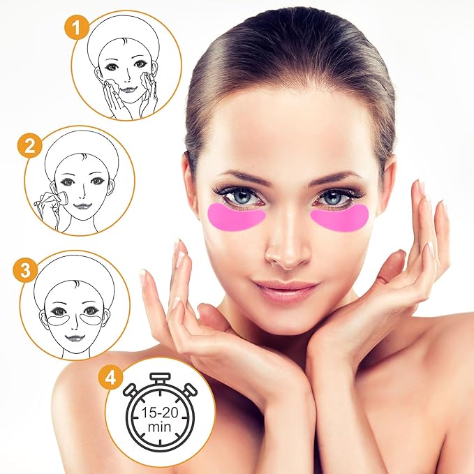 5 Pairs Under Eye Patches Silicone, Colorful Reusable Eye Mask for Dark Circles Puffiness Wrinkles Fine Lines Self Skin Care Stuff Beauty Products Weekend Gifts for Women Teen Girls-Velvo Beauty