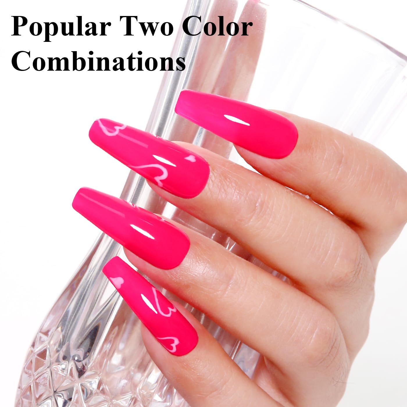 Imtiti Gel Nail Polish Kit, 2 Pcs 10ml Hot Pink & Macaron Pink Colors Gel Polish Soak Off UV LED Spring Summer Pink Gel Polish Nail Art Manicure Salon DIY Design Gel Nail Kit-Velvo Beauty