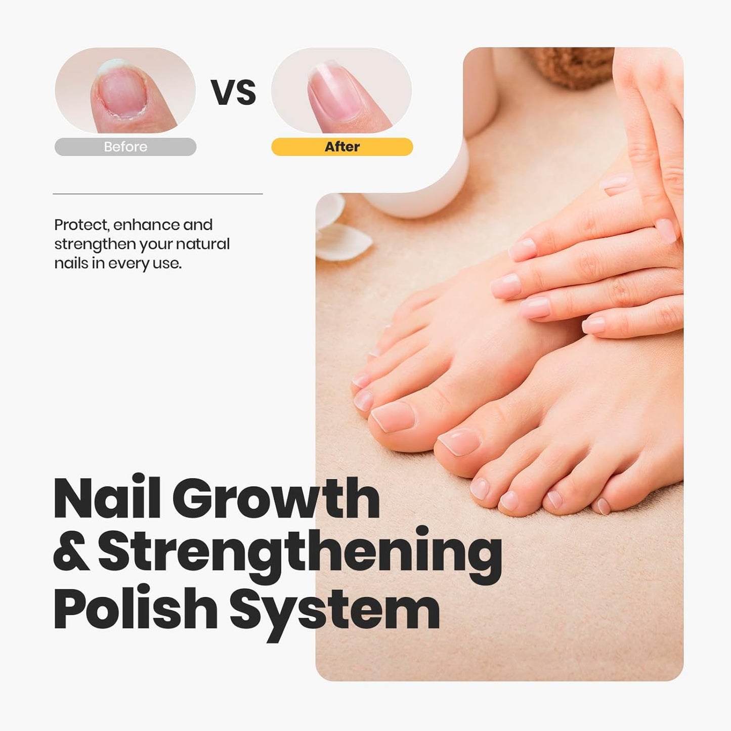 Beetles Nude Nail Polish Set 7Pcs: Fast Drying & Long Lasting Neutral Beige Brown Nail Polish with 2 IN 1 Base & Top Coat and Cuticle Serum, All-in-One Care Nails Gift Sets-Velvo Beauty