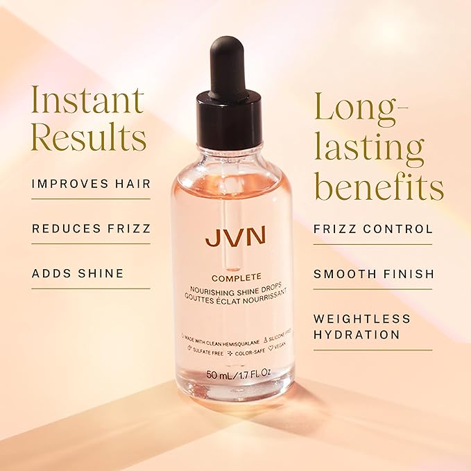 JVN Complete Nourishing Hair Oil Shine Drops 1.7 oz/ 50 mL-Velvo Beauty