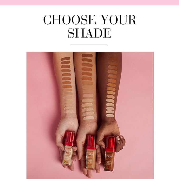 Bourjois Healthy Mix Anti-Fatigue Medium Coverage Liquid Foundation 57.5 Golden Toffee, 30ml-Velvo Beauty