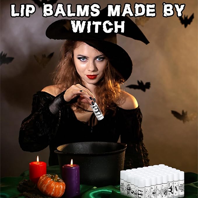 Dunzy 100 Pack Hello Fall Thanksgiving Party Gifts Bulk Lip Balms Favors Employee Appreciation Gifts Thank You Gifts Team Inspirational Gifts for Women Men Coworkers Satff Teachers(Bat)-Velvo Beauty