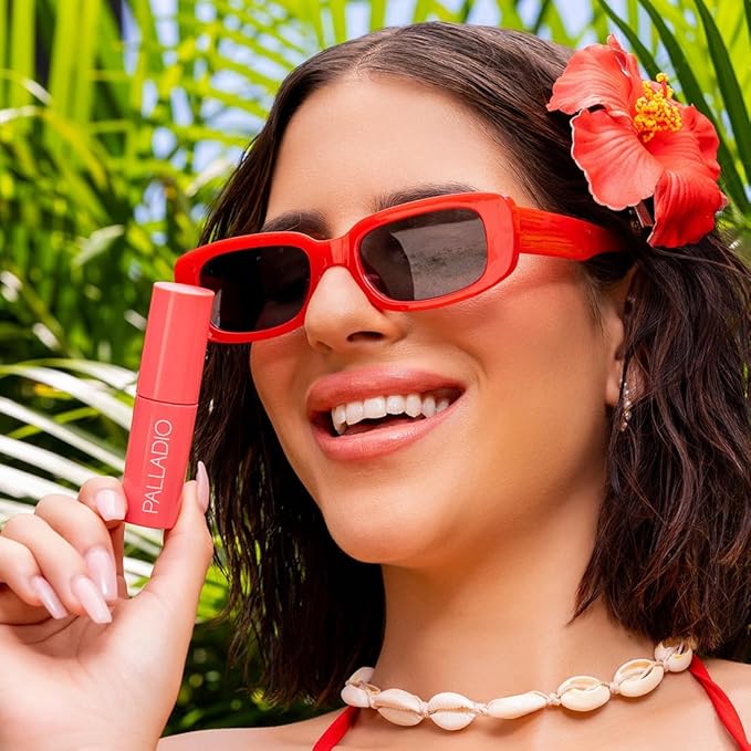 Palladio Jelly Tint, Liquid Stain for Cheeks & Lips, Vivid Color Lip Stain, Lightweight Non-Sticky and Transfer-proof, Natural Finish Makeup, Sweet Berry-Velvo Beauty