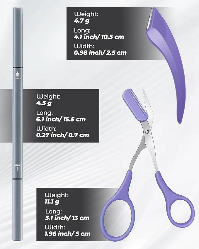 12Pcs Microblading Eyebrow Pencils Light Brown Waterproof Eye Brow Pencil w/Eye Brow Razor & Scissors Kit 0.5mm Ultra-Fine Tip Creates Hair-Like Strokes for Women Effortless Natural Brows-Velvo Beauty