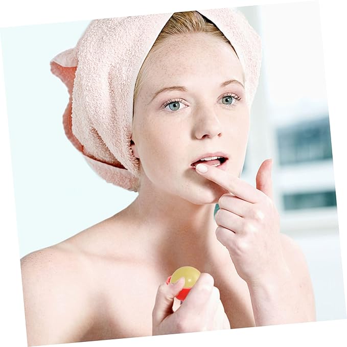 10pcs Box Spherical Lipstick Case Bulk Lip Balm Lipgloss Lip Gloss Round Ball Containers Lip Balm Containers Lip Balm Sphere Container Empty Lip Balm Sphere Lip Balm Bottles Red-Velvo Beauty