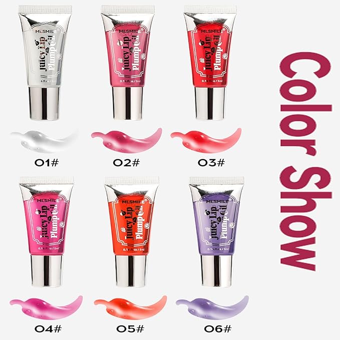 Lip Plumper Lip Gloss, Instant & Long-Term Lip Plumper, Roll On Lip Plumping Lip Gloss, Extreme Lip Plumper, Maximum Plump Extra Strength Lip Plumper for Women (#05)-Velvo Beauty