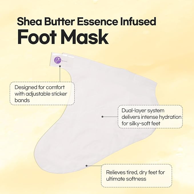 Epielle Hydrating Hand & Foot Masks 12 Pairs, Deep Moisturizing Socks & Gloves, Soften Dry Hands & Cracked Heels with Shea Butter & Jojoba Oil, Korean Skin Care, Foot Spa, Self Care Gifts for Women-Velvo Beauty