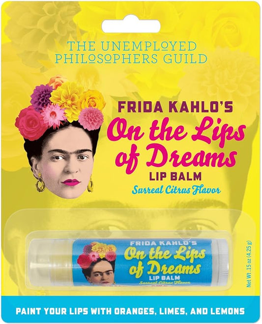 Frida Kahlo's On the Lips of Dreams Lip Balm Tube, Citrus Flavored - Cruelty-Free and Made in the USA from Natural and Imported Ingredients-Velvo Beauty
