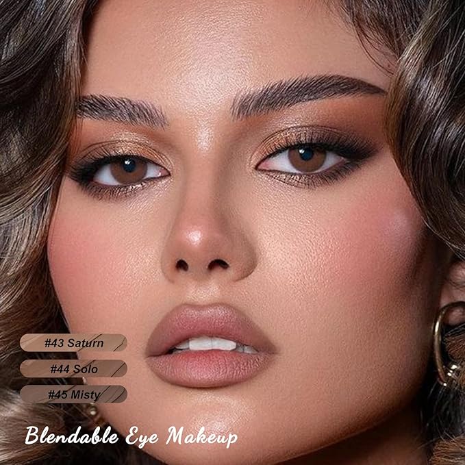 FOCALLURE 3 Pcs Cream Eyeshadow Stick,Matte Eyeshadow Pencil Crayon,Crease-proof Eye Shadow Brightener Sets,Long Lasting Eye Shadow Highlighter Stick Make up (Oh So Nude)-Velvo Beauty