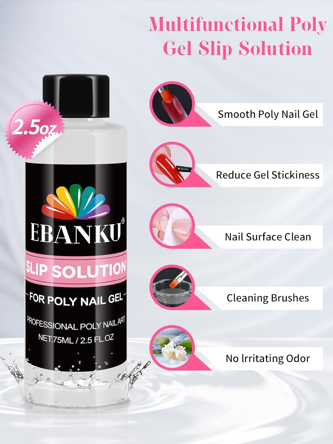 EBANKU Poly Gel Toenail Kit, Reusable Toe Dual Nail Forms with 2.5oz Slip Solution Poly Gel Nail Kit for Toe Nail Tips for Women with Double-end Brush, File, Clips, Liquid Container, 120PCS, 12 Sizes-Velvo Beauty