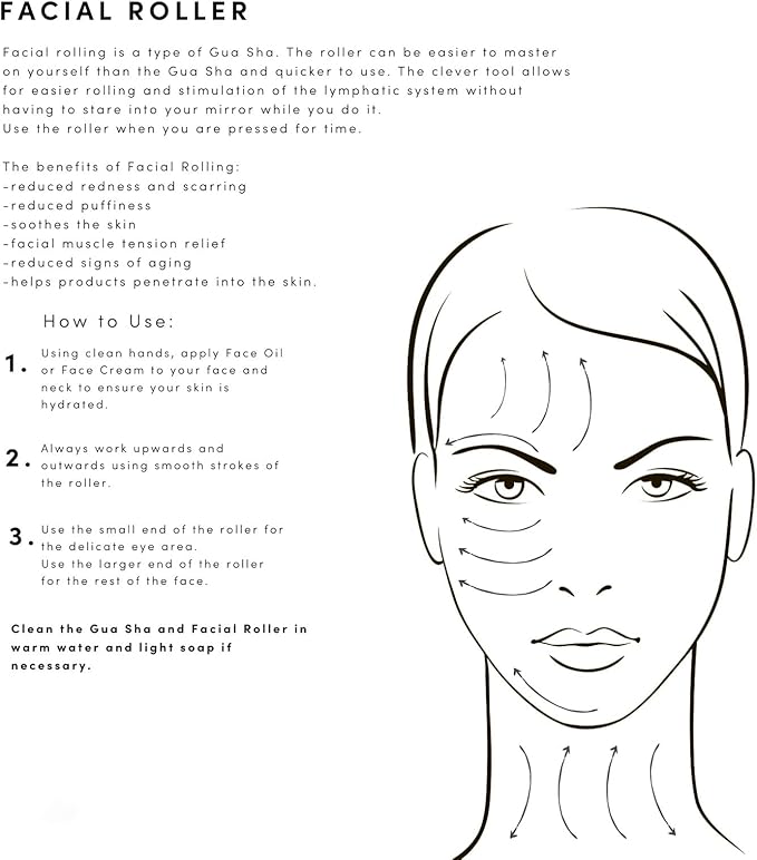 Yssarea Obsidian Roller and Gua Sha - Face Roller | 100% Natural Obsidian Stone Set | Dual Sided Face Massager | Reduces Signs of Aging, Black-Velvo Beauty