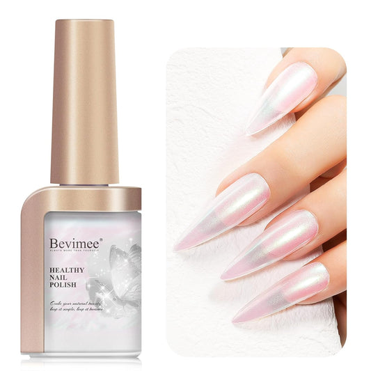 Quick Dry Nail Polish - Mermaid Shimmer Nail Lacquer Pearl White, Green Aurora Effect, Air Dry Fast Fingernail And Toenail Polish, 12ML-Velvo Beauty