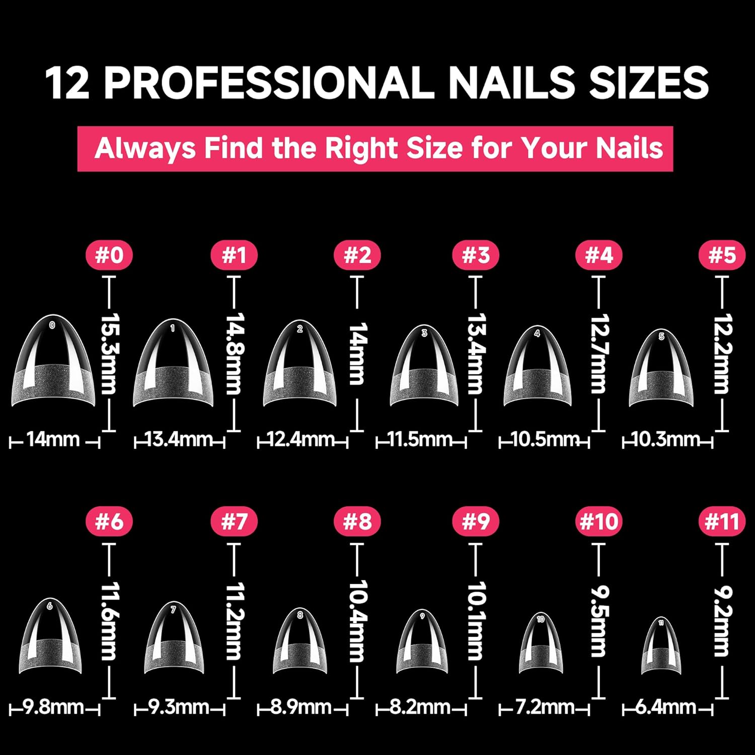 UNA GELLA Short Almond Gel Nail Tips: Half Cover 504PCS Extra Short Fake Nail Tips Almond Shape 12sizes Pre Etched Salon Quality Soft Acrylic Press On Nails for Home Nails Extension-Velvo Beauty