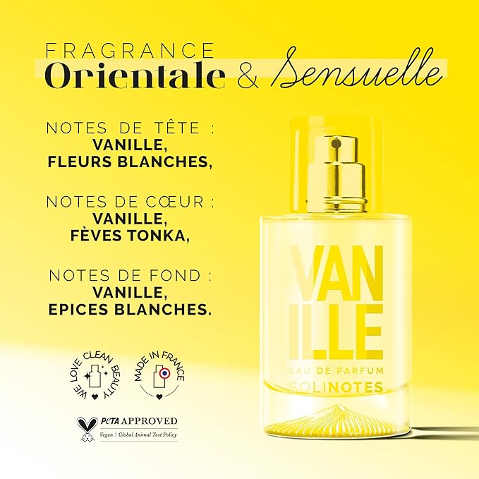 SOLINOTES Vanilla Perfume for Women - Eau De Parfum | Delicate Floral and Soothing Scent - Made in France - Vegan - 1.7 fl.oz-Velvo Beauty