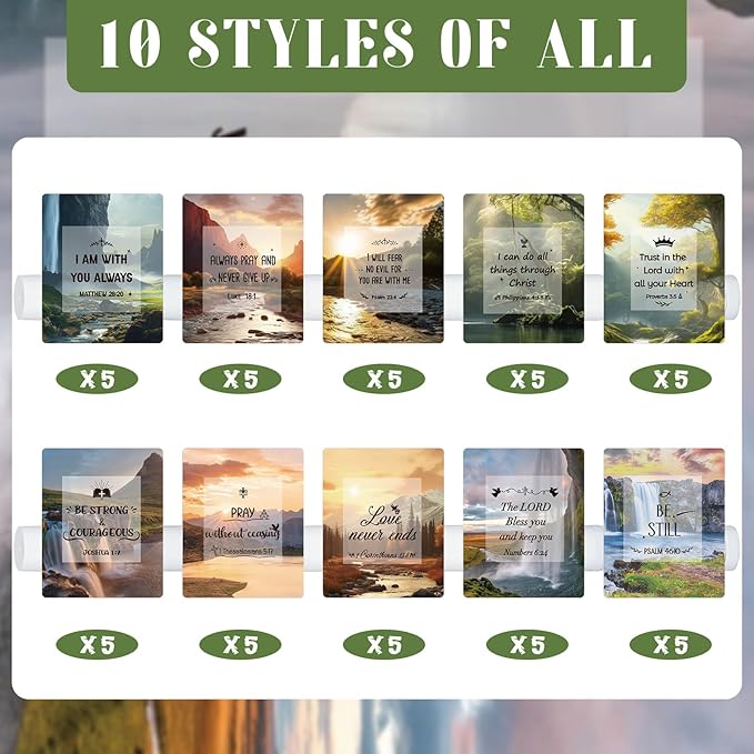 50 Pcs Lip Balm with Scripture Religious Lip Balm for Women Christian Lip Balms Bulk Gifts Faith Bible Verse Scripture Inspirational Gift Party Favors for Women Coworkers 10 Styles-Velvo Beauty