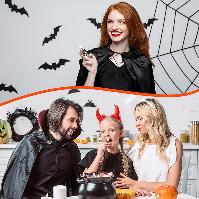 80 Pcs Halloween Lip Balm Ghost Spiderweb Skull Bat Lip Moisturizers for Halloween, 4 Styles-Velvo Beauty