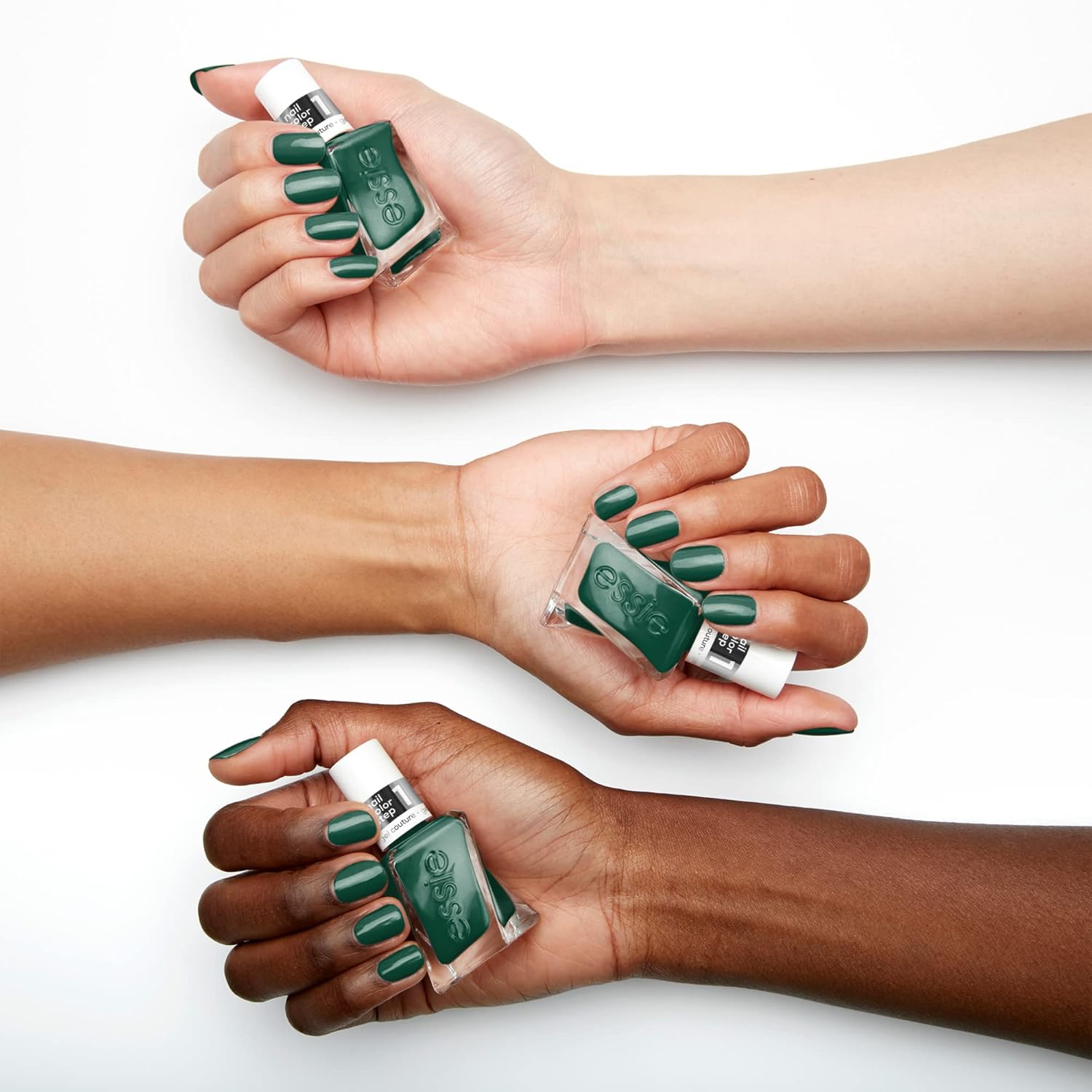 essie gel couture, Long-Lasting Nail Polish, 8-free Vegan, Fashion Freedom, Green, In-Vest In Style, 0.46 fl oz-Velvo Beauty