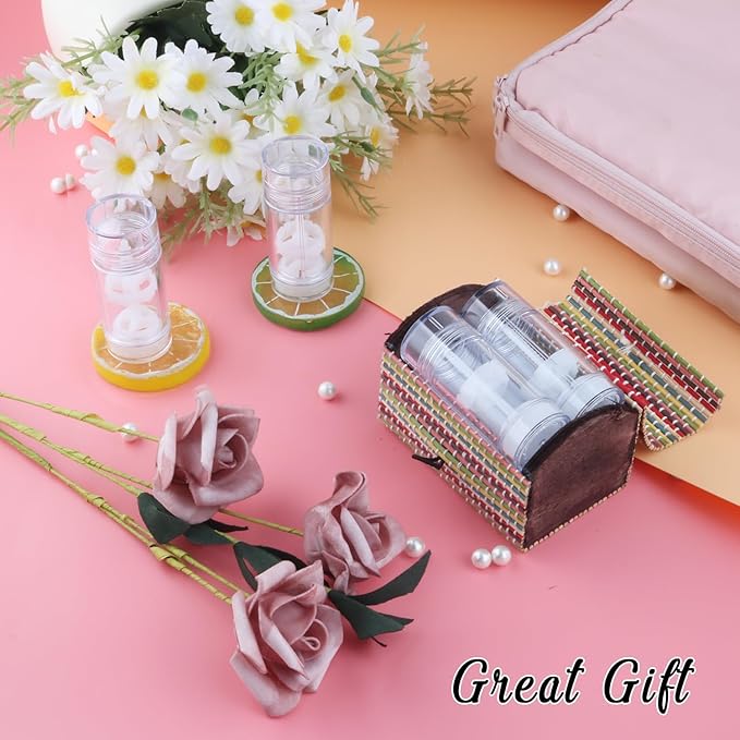 12 Pieces 15g Clear Plastic Deodorant Containers,Empty 1/2 oz Travel Lip Balm Tubes,Refillable Twist-UP Solid Perfume Tubes,Lipstick Tubes for DIY-Velvo Beauty