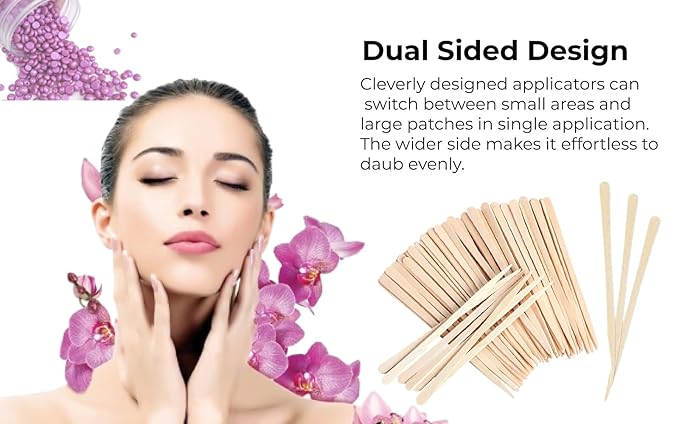 Mibly 1000 Pcs Wooden Wax Sticks - Eyebrow, Lip, Nose Small Waxing Applicator Sticks for Hair Removal and Smooth Skin - Spa and Home Usage-Velvo Beauty