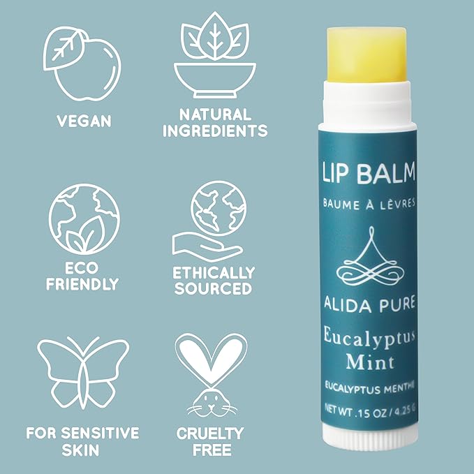 Fruit Mint Lip Balm Collection, Vegan Lip Balm Set, Bees Wax Free, Coconut Oil Free, Avocado Oil, Organic Jojoba Oil, Vitamin E, Natural Moisturizer For Dry Cracked Lips, 3 Tube Set-Velvo Beauty