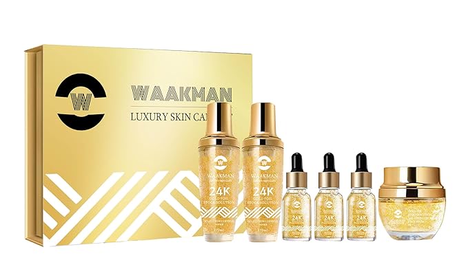 Luxury 24K Gold Moisturizing, Nourishing, Anti-Aging Moisturizer, Toner, Facial Cream & Serum Skincare Set-Velvo Beauty