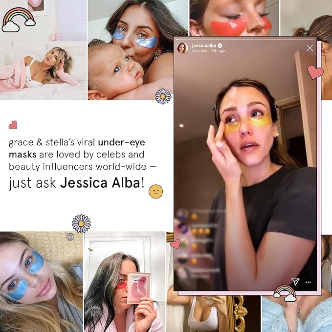 grace & stella Under Eye Patches (12 pairs) Eye Masks for Dark Circles and Puffiness - Birthday Gifts for Women, Bachelorette Party Favors, Bridesmaid Proposal Gifts, Self Care, Spa, Relaxation, Vegan-Velvo Beauty