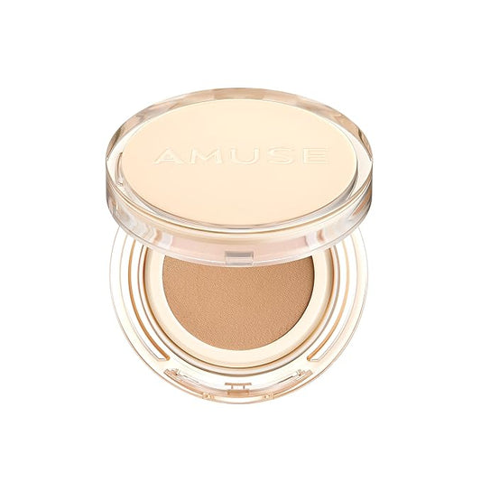 AMUSE Dew Jelly Vegan Cushion Foundation 04 TAN | dewy, glow, long-lasting, double coverage, clean beauty, lightweight, natural look, foundation for sensitive skin, hydrating cushion-Velvo Beauty