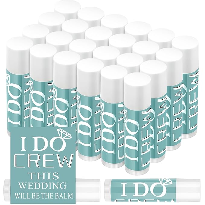 24 Pcs Bachelorette Lip Balm I Do Crew Wedding Party Gifts Bachelorette Lip Balm Gift Wedding Favors for Bachelorette Wedding Party Guest Supplies (Green)-Velvo Beauty