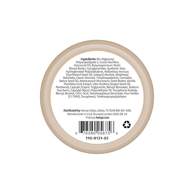 Hempz Hydrating Lip Sleeping Mask - Whipped Vanilla (.95 Oz.) | Overnight Hydrating Lip Balm for Dry Lips, Lip Repair, Chapped Lip Treatment & Nourishment for Women-Velvo Beauty