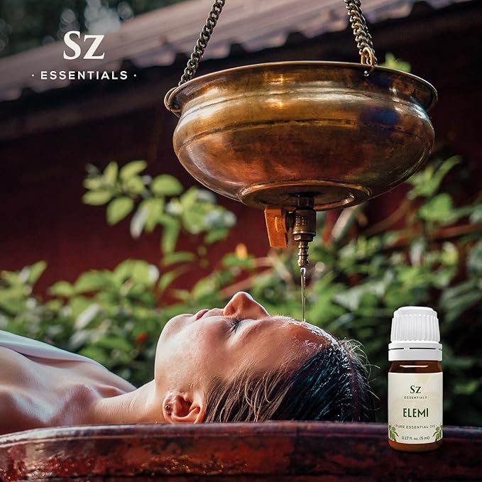 Elemi Essential Oil (Canarium Luzonicum) - 100% Pure and Undiluted - Fresh, Citrusy & Spicy Scent with Subtle Balsamic and Peppery Undertones - Therapeutic Grade & Vegan -0.17 oz (5ml)-Velvo Beauty