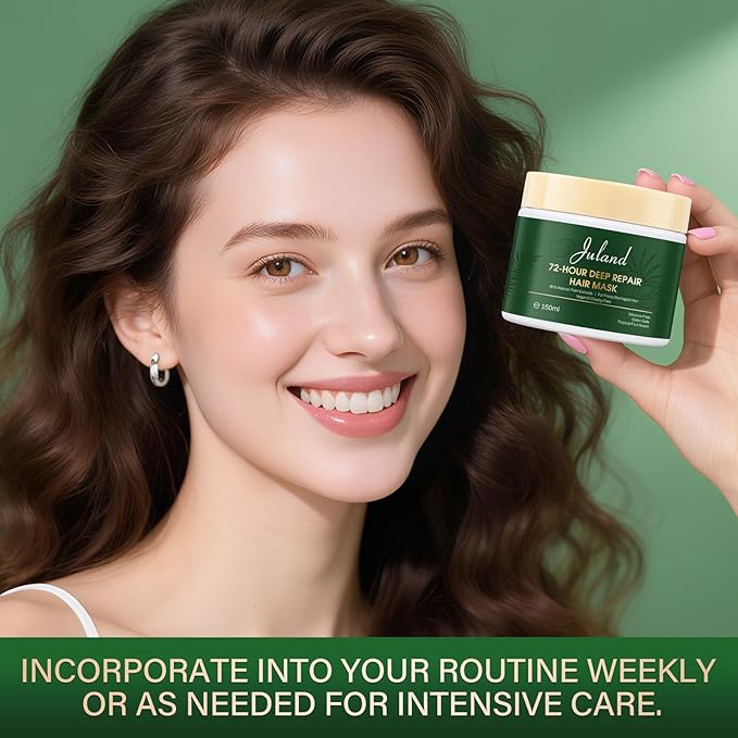 Juland Hair Mask, Collagen Hair Mask with Natural Amla Oil for Moisturization & Damage Repair, Hydroplex Technology for Stronger, Shinier Hair, 11 oz – Revitalizing Treatment for Dry, Damaged Hair-Velvo Beauty