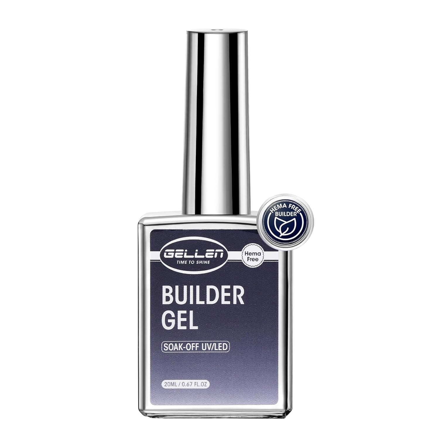 Gellen Salon-Grade Builder Gel for Nails, 5 in 1 Hema Free Clear Builder Gel for Nail Apex Strengthener 20ml Clear Builder GelNail Polish in Upgraded Bottle U V Cured for Home DIY-Velvo Beauty