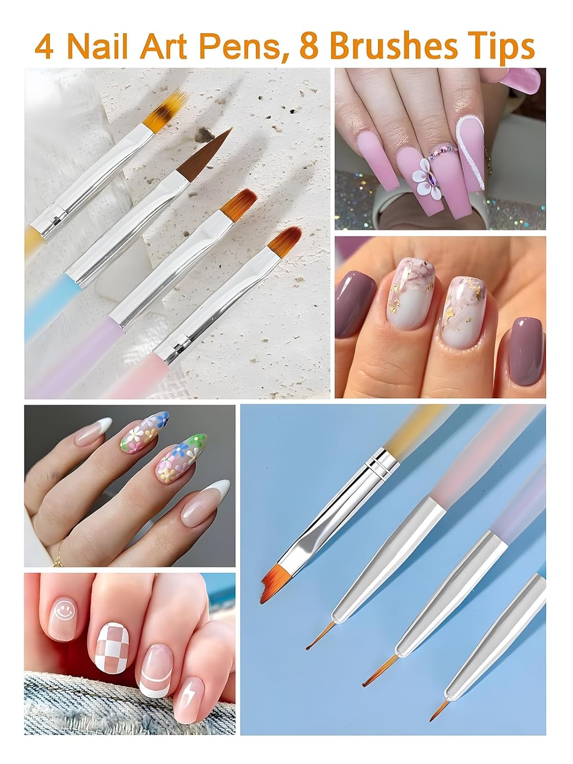 French Tip Nail Stamp Kit – Complete French Nail Art Set with Nail Guide Stickers, Nail Art Brush and Dual Head Silicone Stamper | Perfect for DIY Nail Designs-Velvo Beauty