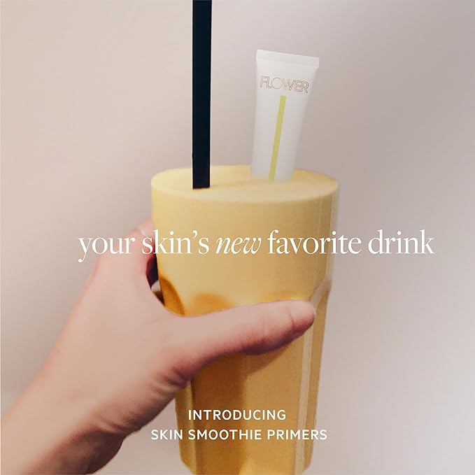 FLOWER BEAUTY By Drew Barrymore Skin Smoothie Radiant Glow Primer - Natural + Radiant Finish - Weightless Texture - Antioxidant-Rich + Silky Finish-Velvo Beauty