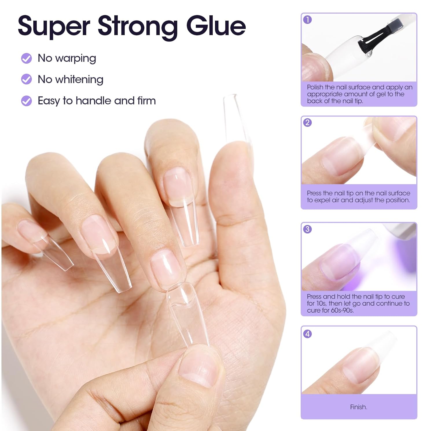 Gellen 7 in 1 Multifunctional Blending Gel in a Bottle - Blooming Gel, Nail Glue, Nail Strengthener, Home Salon DIY Manicure for Women Girls-Velvo Beauty