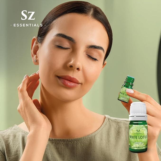 White Lotus 100% Pure, Essential Natural Oil - Extracted from Nymphaea Lotus - Rich & Sweet Scent, with Exotic Floral Overtones - Therapeutic Grade & Vegan - 0.17 fl oz (5ml)-Velvo Beauty