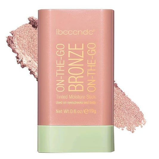 On-The-Go Bronzer Stick,Multi-Use Cream Contour Stick,Natural Long Lasting Face Bronzer,Smooth Highlighter Contour Stick,Bronze Contour Makeup Facial Shaping,02 Soft Glow-Velvo Beauty