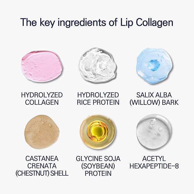 Perfect Sleep Lip Collagen 0.52fl.oz/15ml, Hydrolyzed Collagen+Rice Protein, Willow Bark Extract & Peptide to Nourish, Moisturize & Exfoliate the lips, Sleep-Beauty, Korean Overnight Lip Mask-Velvo Beauty