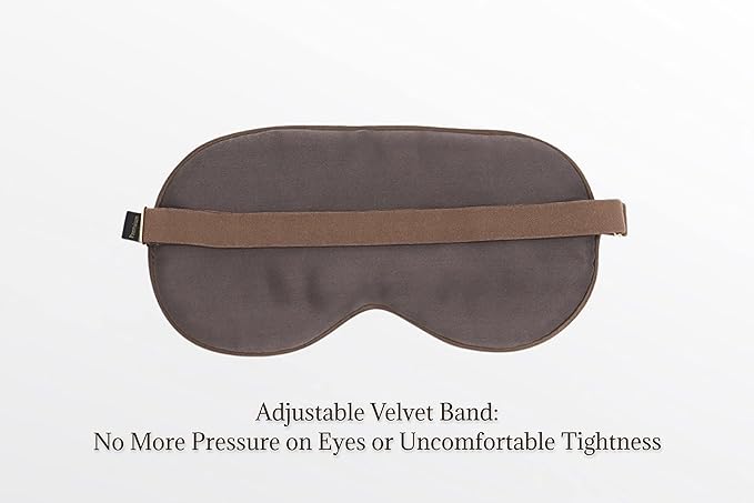Premium Handcrafted 25 Momme Mulberry Silk Eye Mask for Sleeping (Chocolate)-Velvo Beauty