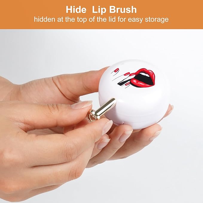 2 Pack Lip Balm Containers,Plastic Portable Empty Lip Balm Container with Mirror and Silicone Lip,Empty Lipstick Dispenser Box for Travel,Home-Velvo Beauty