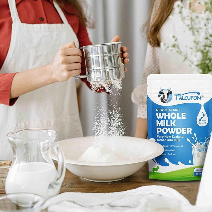 TALCUFON New Zealand Milk Powder Full Cream Instant Milk Powder Gluten Free, Non-GMO Shelf-Stable & Easy to Use 16 Oz-Velvo Beauty