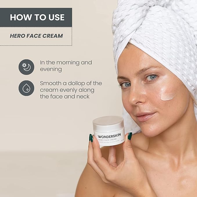 Wonderskin Purevoc Hero Face Cream, Anti Wrinkle Moisturizing Face Cream, Hydrating Face Moisturizer for Women & Men, Anti Aging Face Moisturizer, Daily Facial Moisturizer for Dry Skin-Velvo Beauty