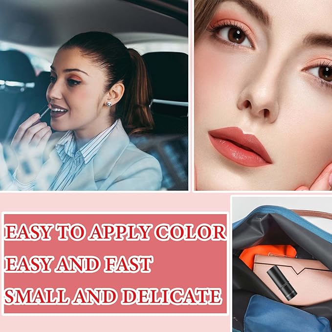 Cream Contour Blush Stick,Long Lasting Waterproof Blush Stick for Cheeks&Lips Multipurpose Face Highlighting Concealing Cream,Shimmer Contour Stick Makeup for Women（Rose Red）-Velvo Beauty