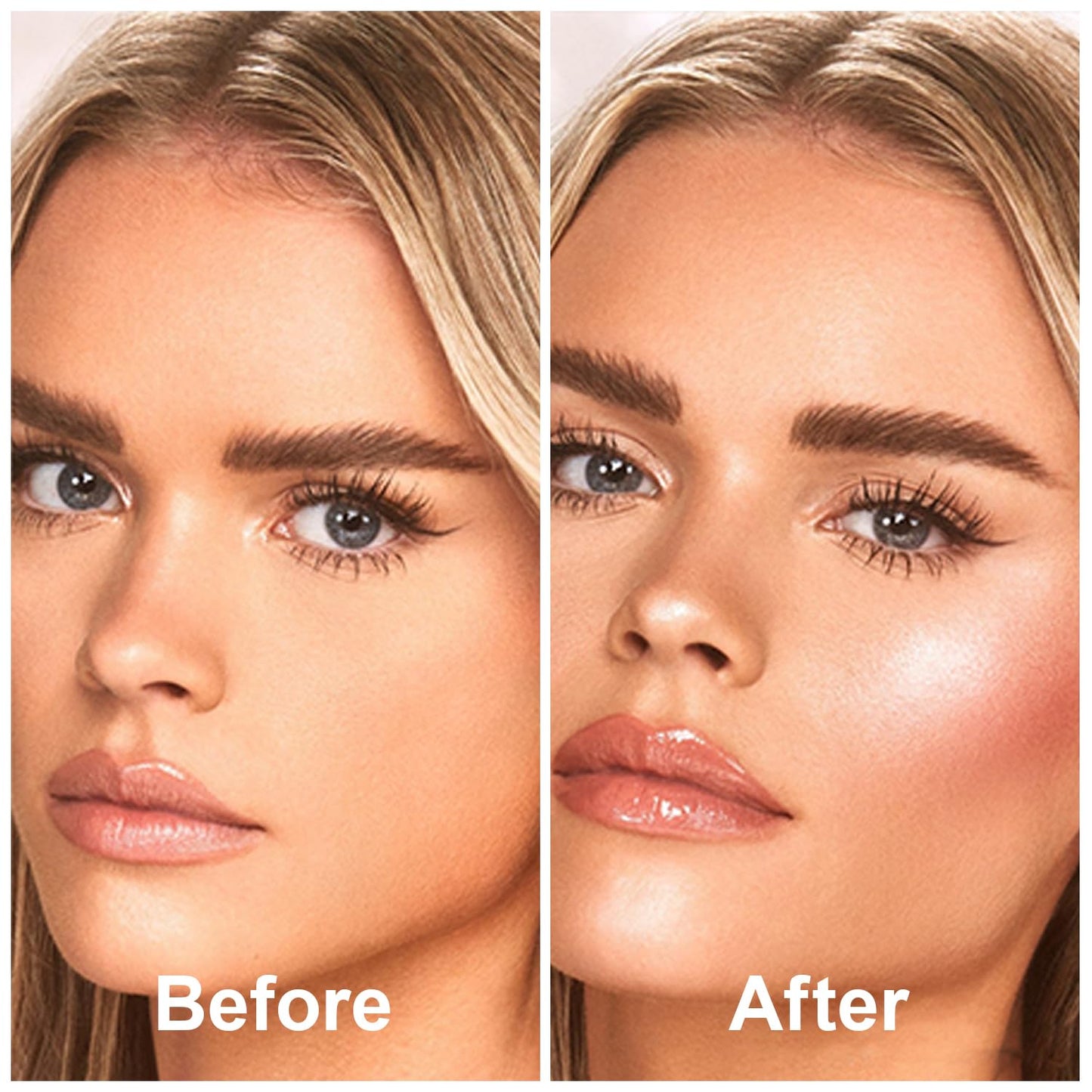 Mineral Powder Blush, SPF 35, Sunscreen Shimmer Loose Mineral Blush, Natural Face Glow Powder, Buildable Coverage for Healthy-looking Color (#07 Shine Rose BlushMakeup)-Velvo Beauty