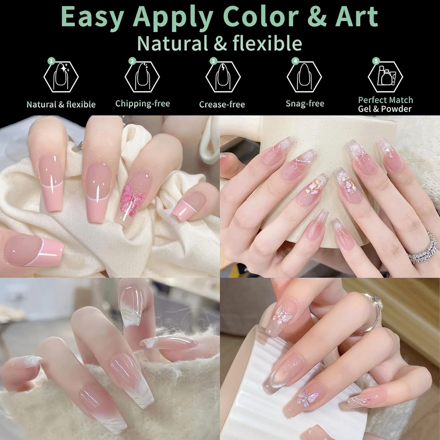 Long Coffin Nail Tips, 216pcs Acrylic Soft Ballerina Fake Nails Gel Nail Tips, Full Cover Pre-Shaped Matte Clear Press on Nails for Extension, Diy at Home Manicure 12 Sizes-Velvo Beauty