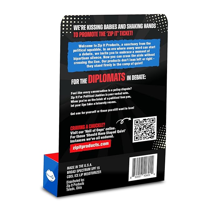 Zip It For Political Junkies Lip Balm - Saving Relationships One Swipe At A Time-Velvo Beauty