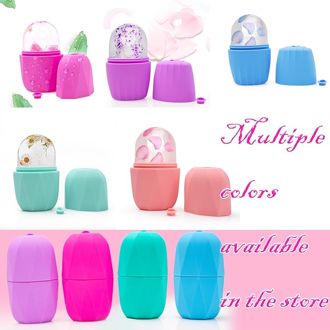 Ice Facial Cube Facial Beauty Ice Roller Skin Care Tools Ice Roller for Face and Eye Silicone Ice Mold for Face Beauty Ice Face Roller-Velvo Beauty