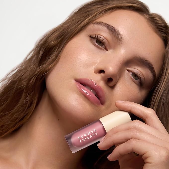 Summer Fridays Dream Lip Oil - Tinted Lip Oil with Moisturizing Sheer Coverage, High-Shine and Deep Hydration - Non-Sticky Formula for Long-Lasting Softness - Rose Bud (0.15 Oz)-Velvo Beauty